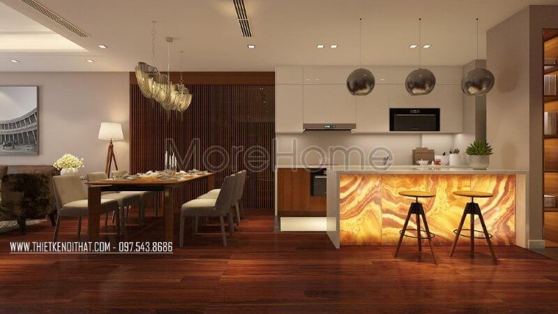 Bộ bàn ăn hiện đại mang lại cho gia chủ những bữa cơm ngon miệng và ấm áp hơn